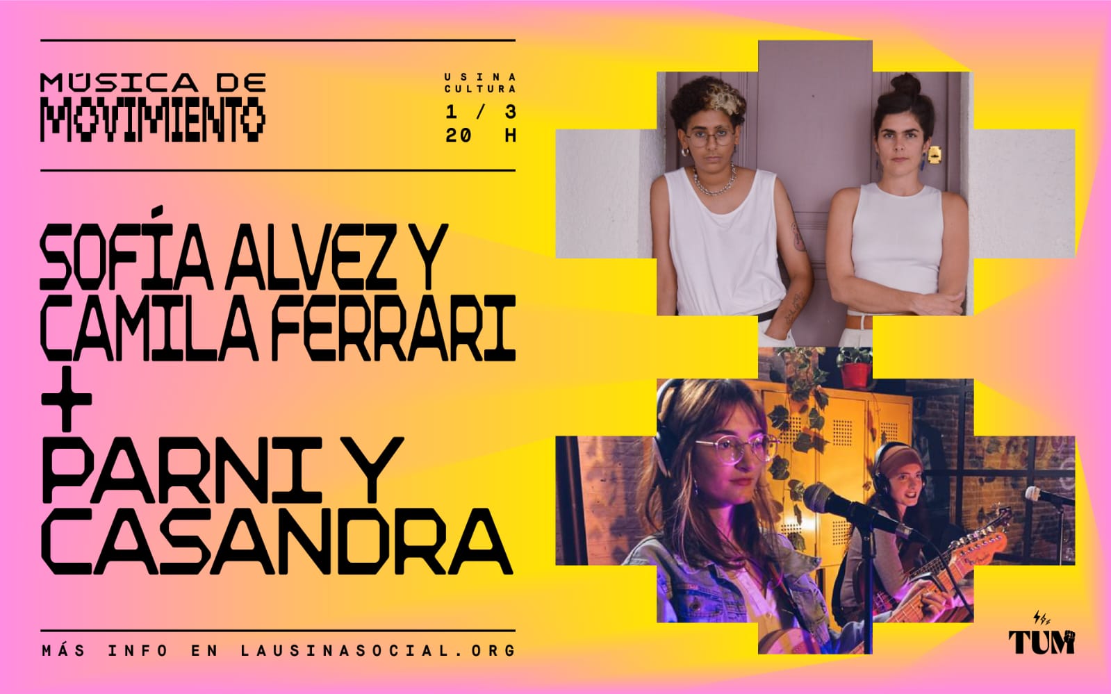 Música de movimiento: Sofía Alvez y Camila Ferrari + Parni y Casandra